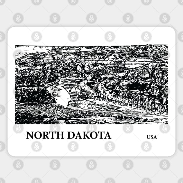 North Dakota USA Magnet by Lakeric